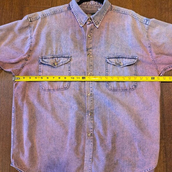 Vintage Greatland Apparel Cotton Acid Wash Button Front Shirt Men's XL - Picture 7 of 8